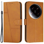 For Xiaomi 14 Ultra Case Viewing Stand Flip Leather Phone Cover with Strap