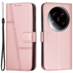 For Xiaomi 14 Ultra Case Viewing Stand Flip Leather Phone Cover with Strap