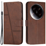 For Xiaomi 14 Ultra Case Viewing Stand Flip Leather Phone Cover with Strap