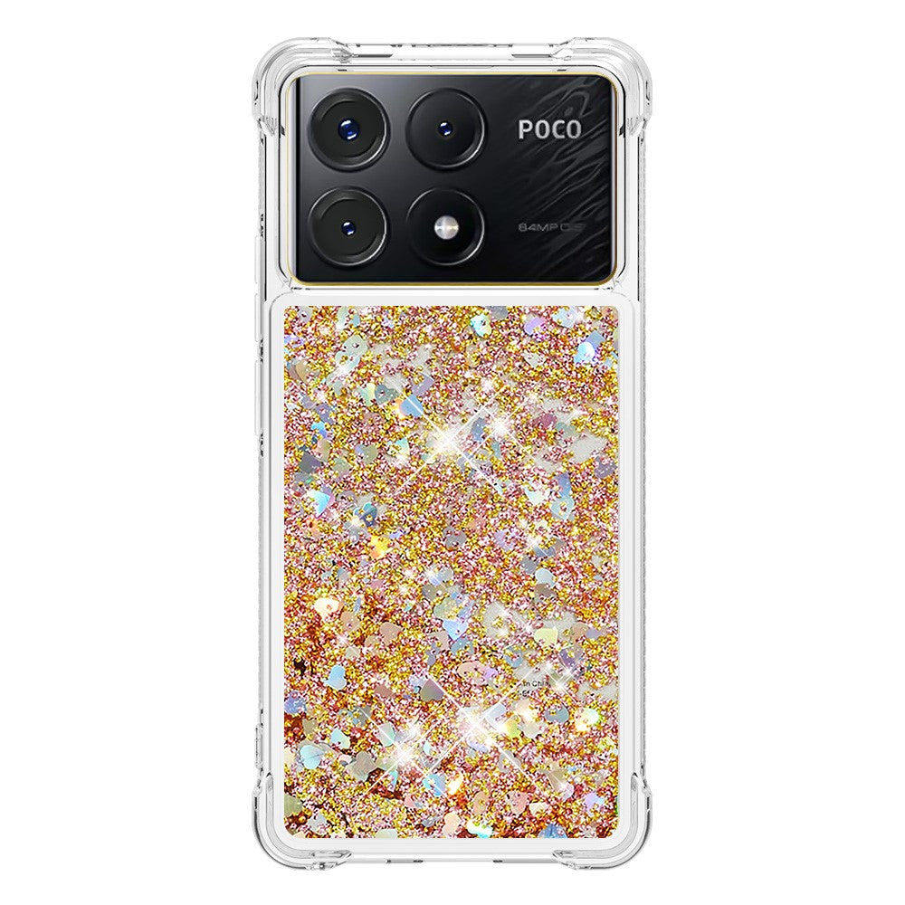 For Xiaomi Poco X6 Pro 5G / Redmi K70E 5G TPU Case Glitter Quicksand Shockproof Phone Back Cover