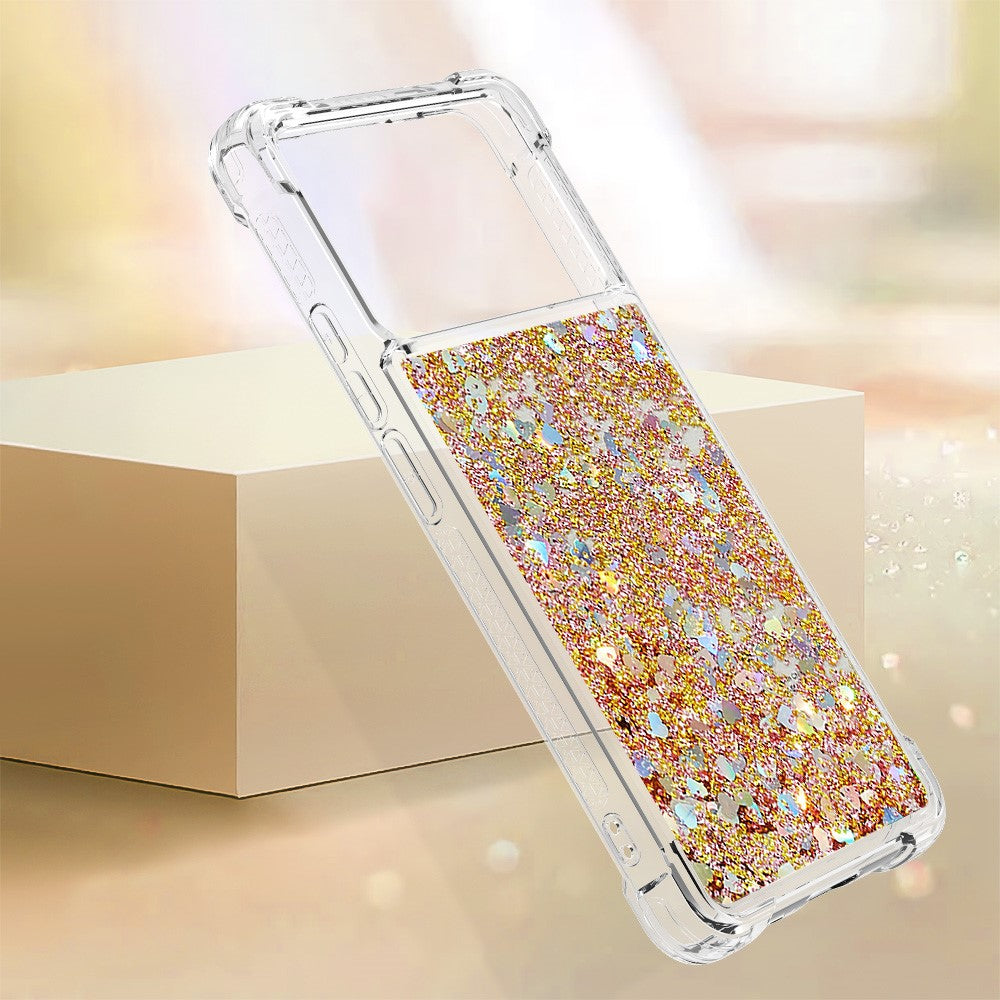 For Xiaomi Poco X6 Pro 5G / Redmi K70E 5G TPU Case Glitter Quicksand Shockproof Phone Back Cover