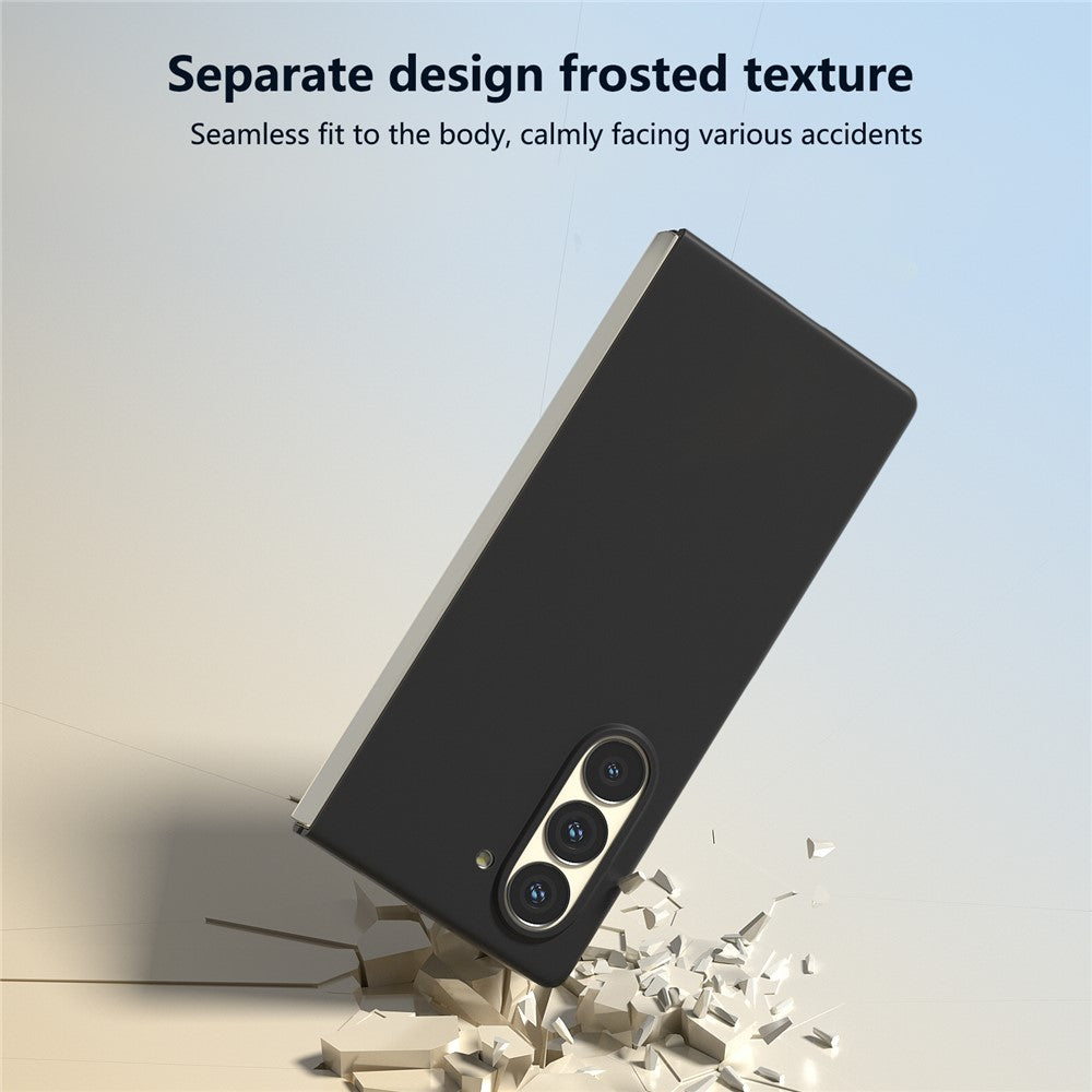 Til Samsung Galaxy Z Fold6 5G PC-etui Hudvenlig Anti-ridse Sammenklappelig Telefoncover