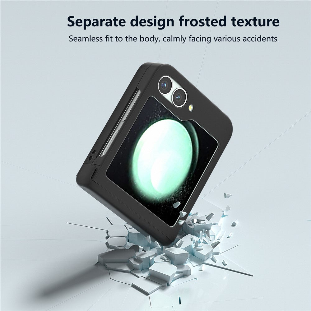 For Samsung Galaxy Z Flip7 FE 5G / Z Flip6 5G Case Skin-touch PC Phone Cover with Hinge Protection