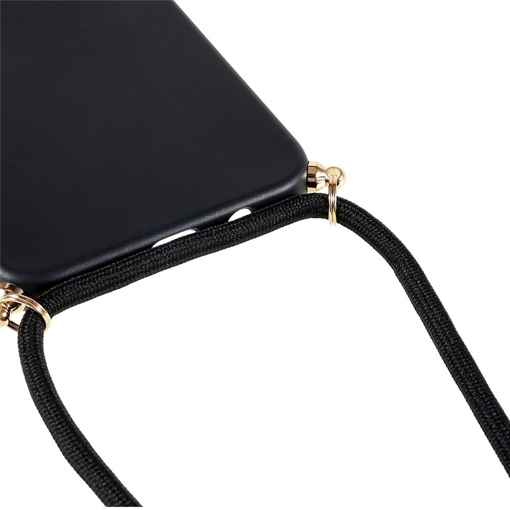 For Samsung Galaxy A35 5G Back Case Wheat Straw + TPU Shockproof Phone Cover with Adjustable Lanyard
