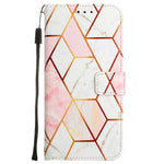For Xiaomi Redmi A3 / Poco C61 4G Leather Case with Shoulder Strap Marble Pattern Phone Stand Cover