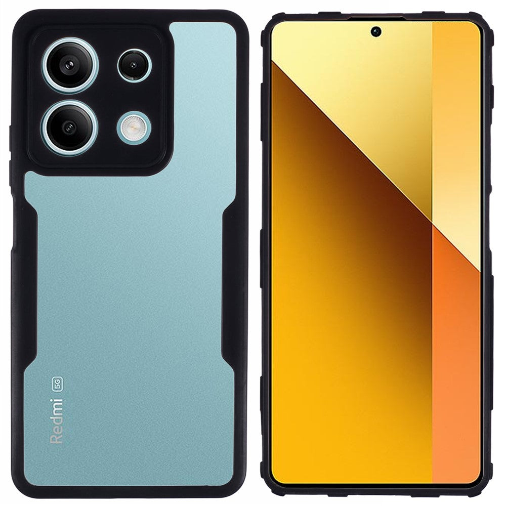 For Xiaomi Redmi Note 13 5G Phone Cover Acrylic + TPU Shockproof Back Case with  PET Screen Film
