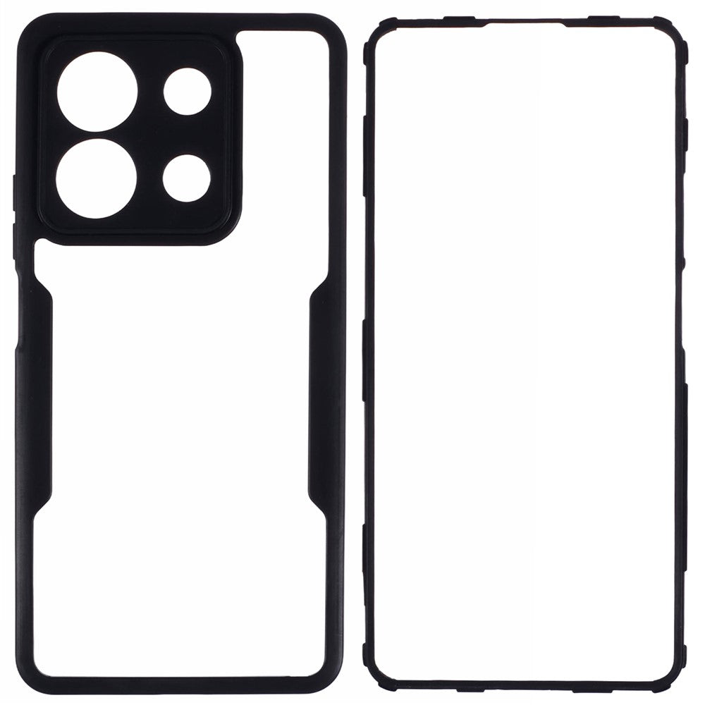 For Xiaomi Redmi Note 13 5G Phone Cover Acrylic + TPU Shockproof Back Case with  PET Screen Film