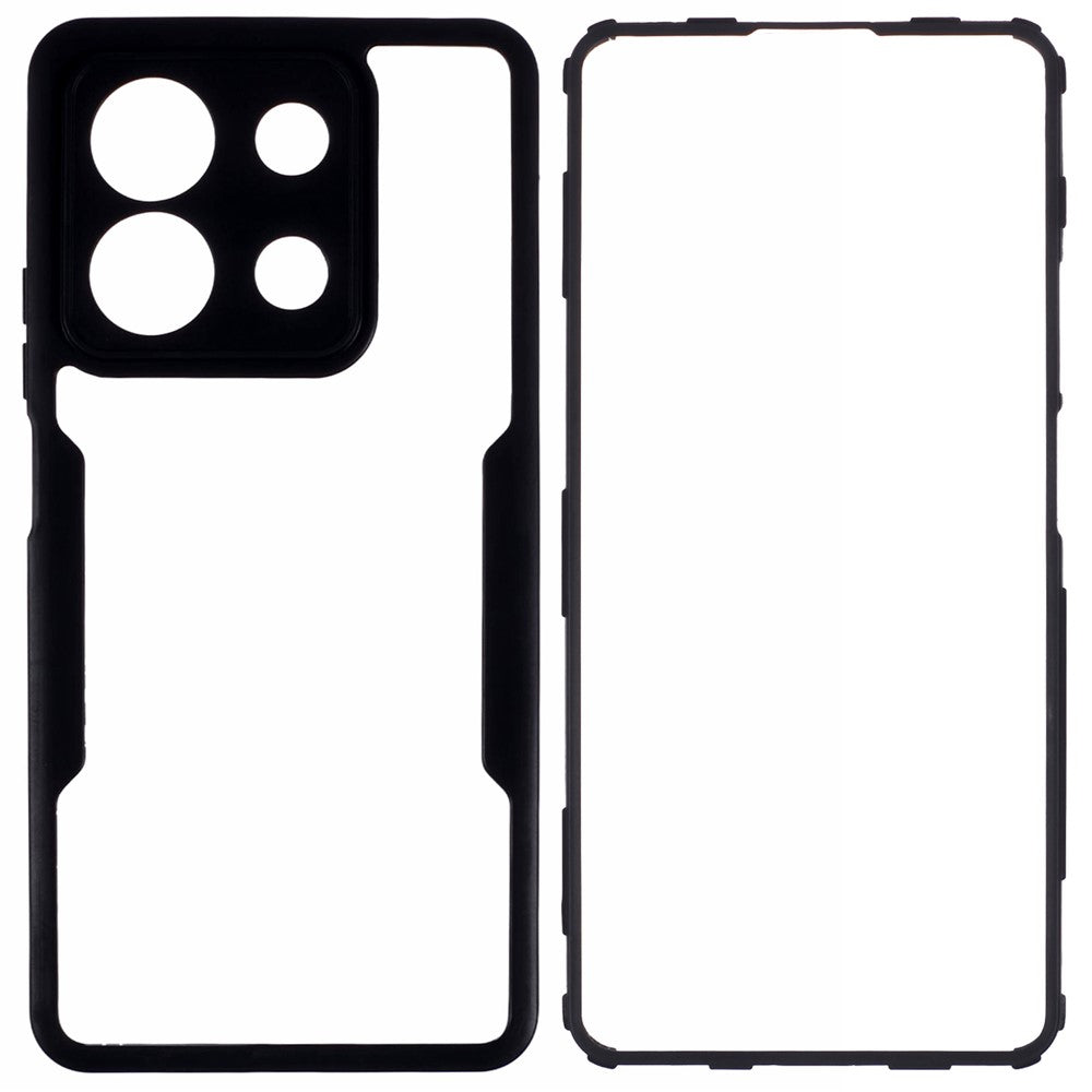For Xiaomi Redmi Note 13 4G Case Anti-Drop Protective Acrylic + TPU Phone Shell, Black