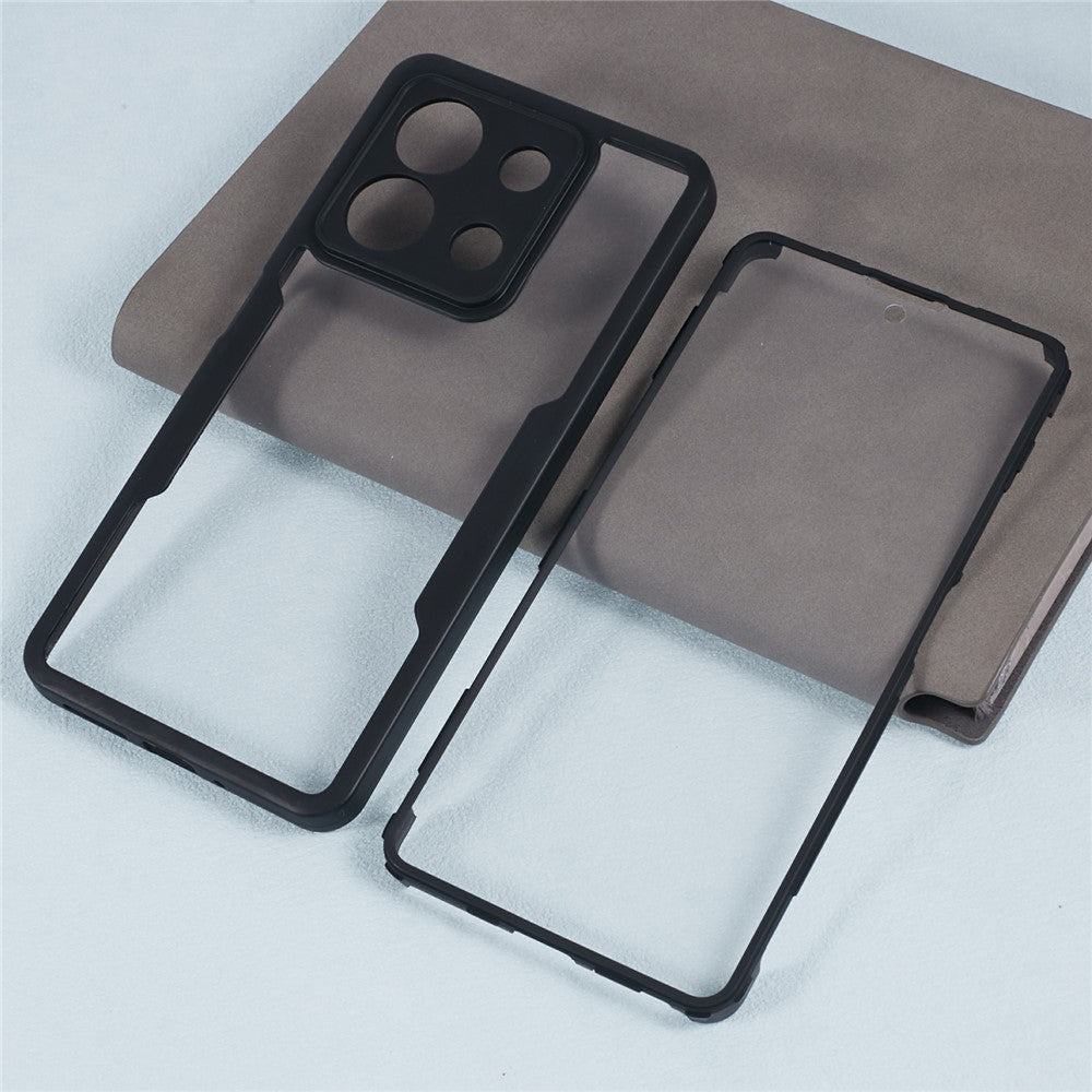 For Xiaomi Redmi Note 13 4G Case Anti-Drop Protective Acrylic + TPU Phone Shell, Black