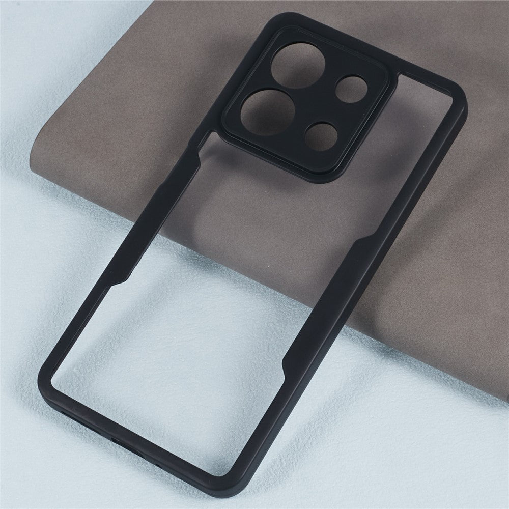 For Xiaomi Redmi Note 13 4G Case Anti-Drop Protective Acrylic + TPU Phone Shell, Black