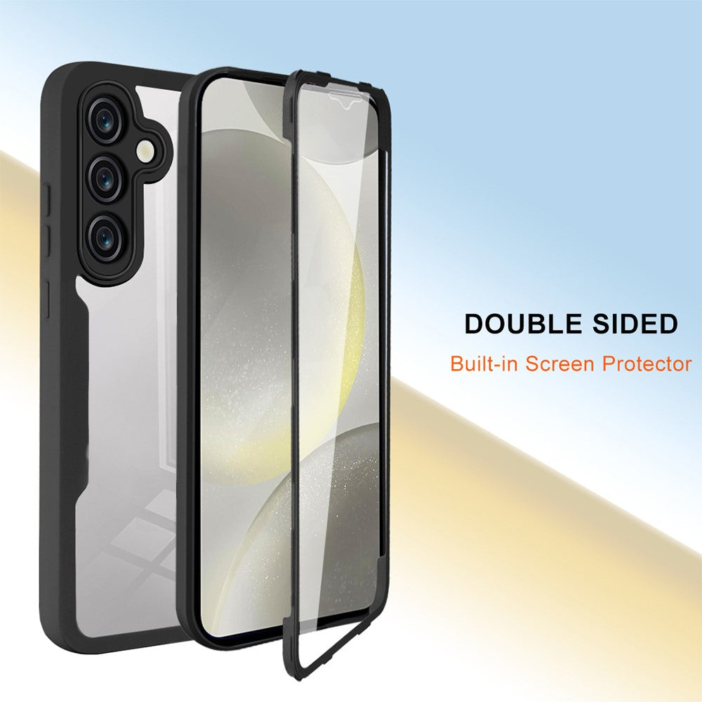 Til Samsung Galaxy A05s 4G Cover Akryl + TPU Gennemsigtig Telefonetui Cover med PET Skærmfilm