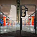 Til Samsung Galaxy A05s 4G Cover Akryl + TPU Gennemsigtig Telefonetui Cover med PET Skærmfilm