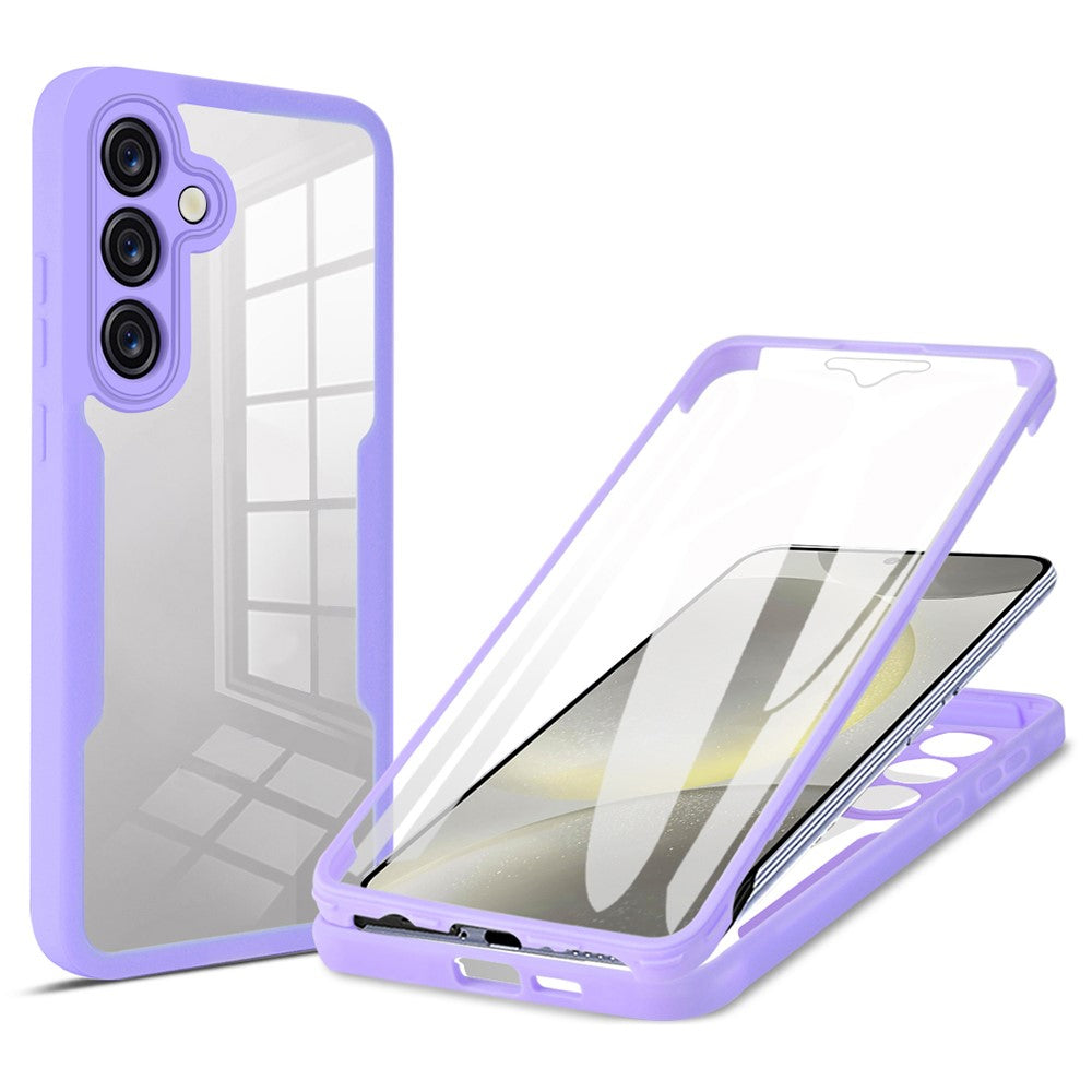 Til Samsung Galaxy A05s 4G Cover Akryl + TPU Gennemsigtig Telefonetui Cover med PET Skærmfilm