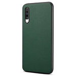 For Samsung Galaxy A70 Case PU Leather Drop Protection Phone Cover with Calf Texture