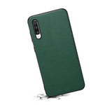 For Samsung Galaxy A70 Case PU Leather Drop Protection Phone Cover with Calf Texture