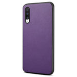 For Samsung Galaxy A70 Case PU Leather Drop Protection Phone Cover with Calf Texture