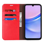 Til Samsung Galaxy A15 5G Cover Splitlæder Crazy Horse Tekstur Stativ Telefoncover