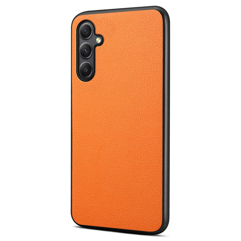 For Samsung Galaxy A34 5G Cell Phone Cases Calf Texture Leather+PC+TPU Slim-Fit Cover