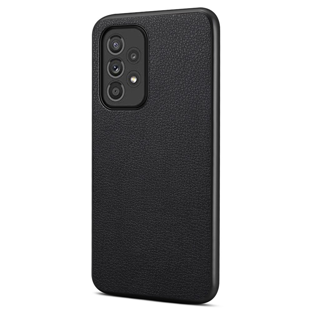 Til Samsung Galaxy A33 5G telefoncover kalvetekstur PU+TPU+PC stødsikkert etui
