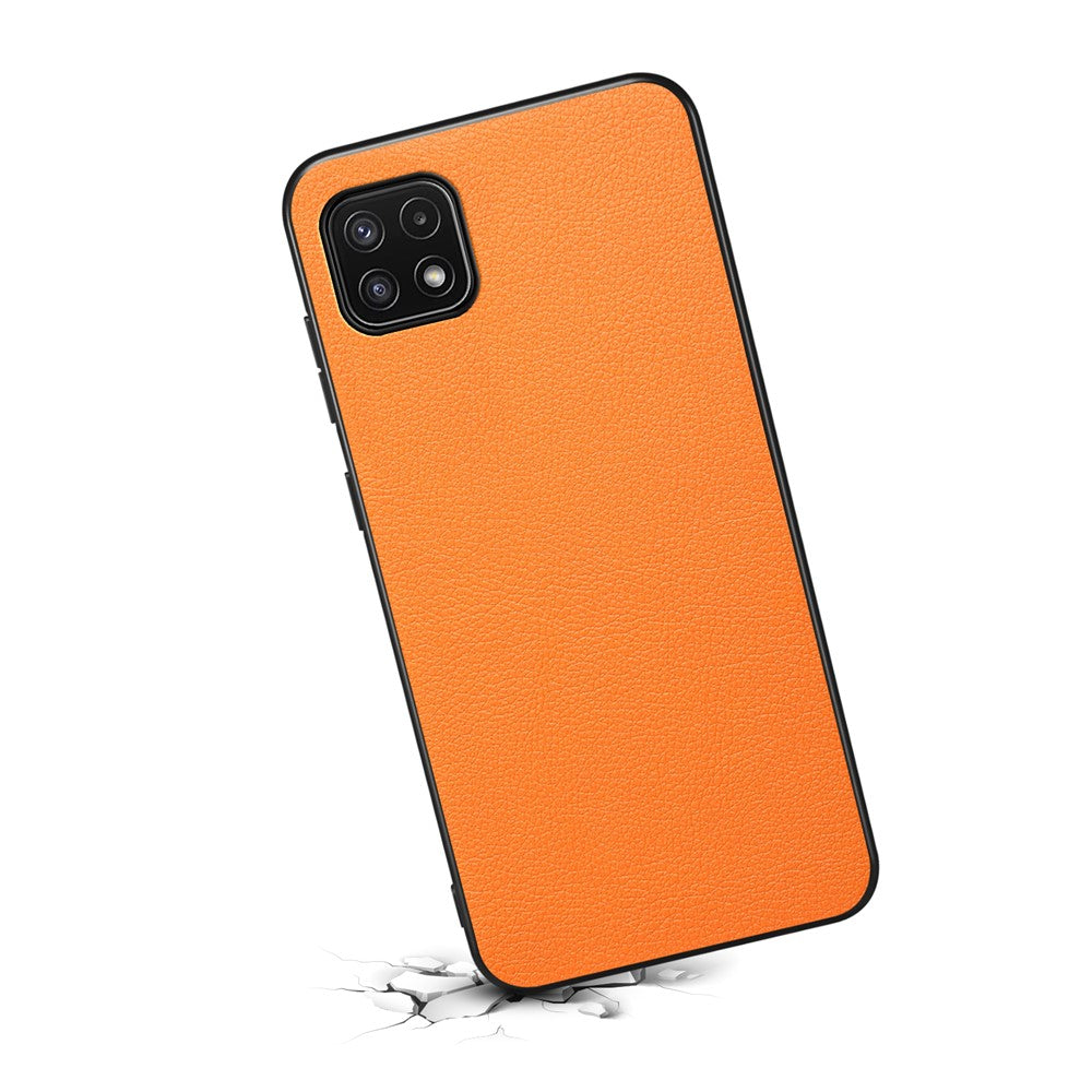 For Samsung Galaxy A22 5G (EU Version) Case PU Leather Fingerprint-Resistant Back Cover