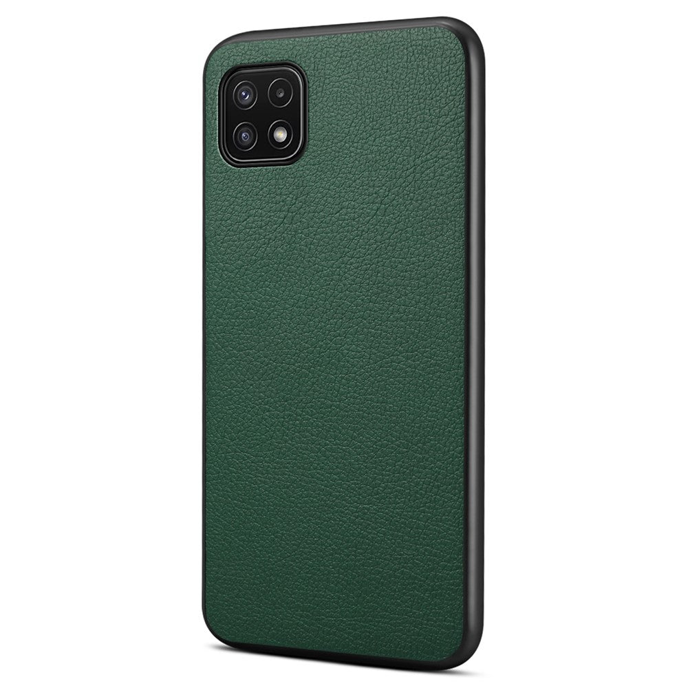 For Samsung Galaxy A22 5G (EU Version) Case PU Leather Fingerprint-Resistant Back Cover