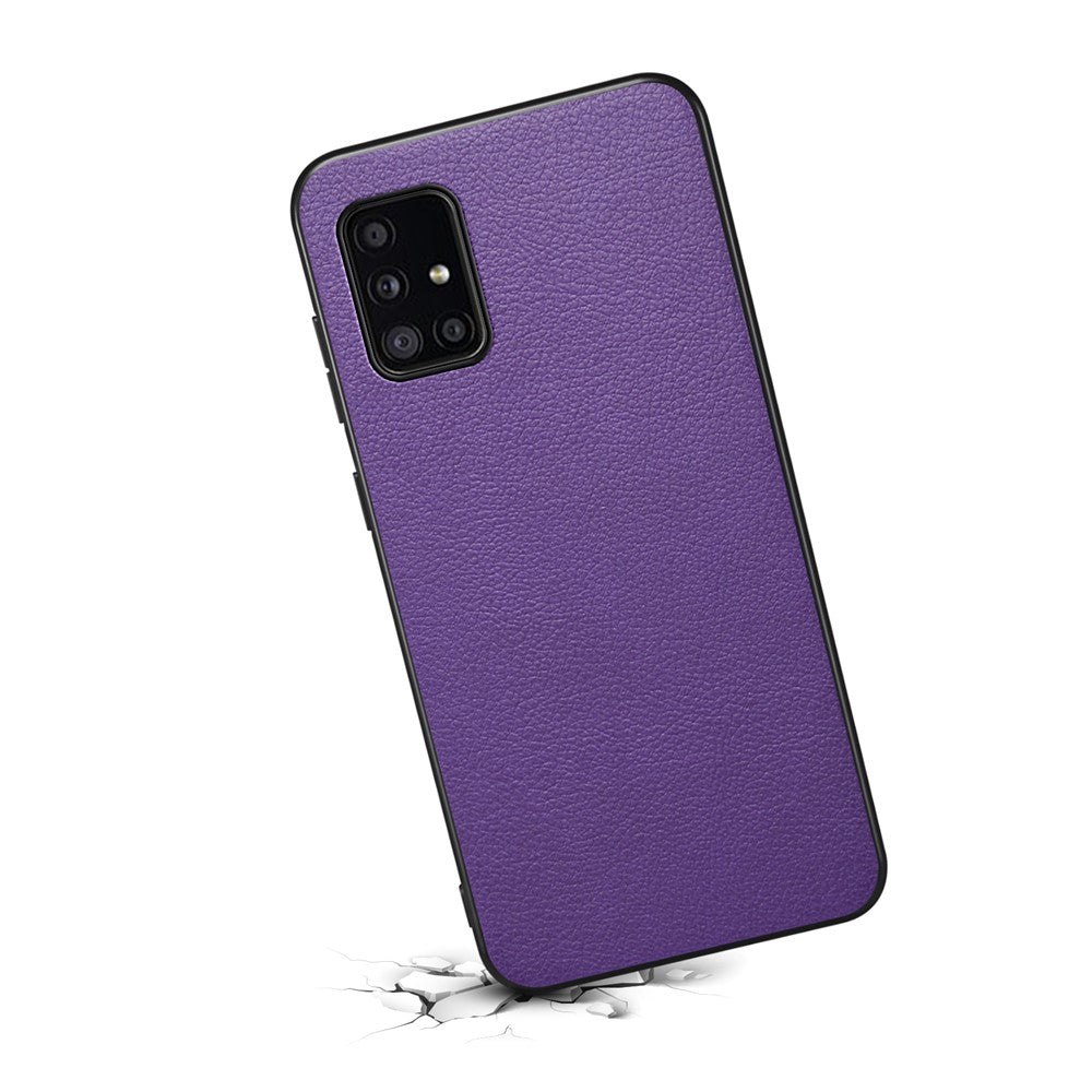 Til Samsung Galaxy A51 4G SM-A515 Etui PU Læder+PC+TPU Slim-Fit Telefoncover