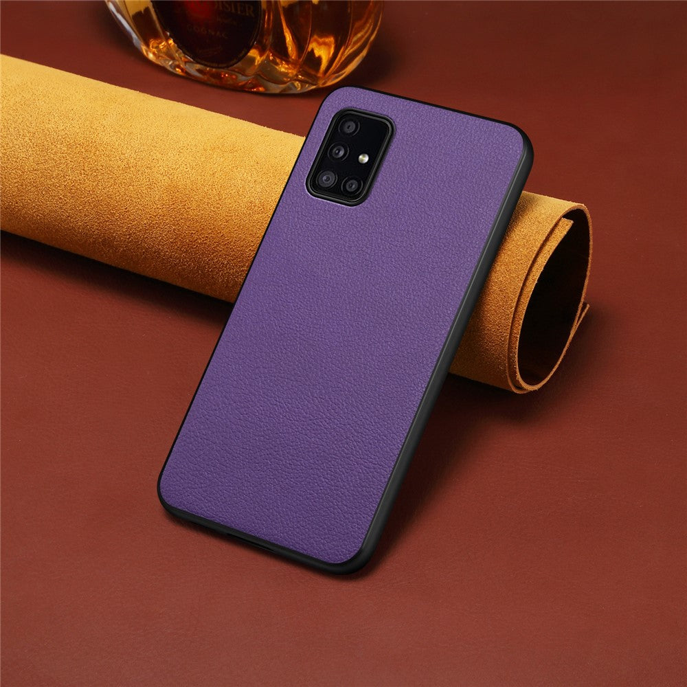 Til Samsung Galaxy A51 4G SM-A515 Etui PU Læder+PC+TPU Slim-Fit Telefoncover