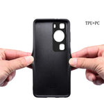 Huawei P60 / P60 Pro-skal PU+PC+TPU Hybrid Fallsäkert Mobilmobilskydd
