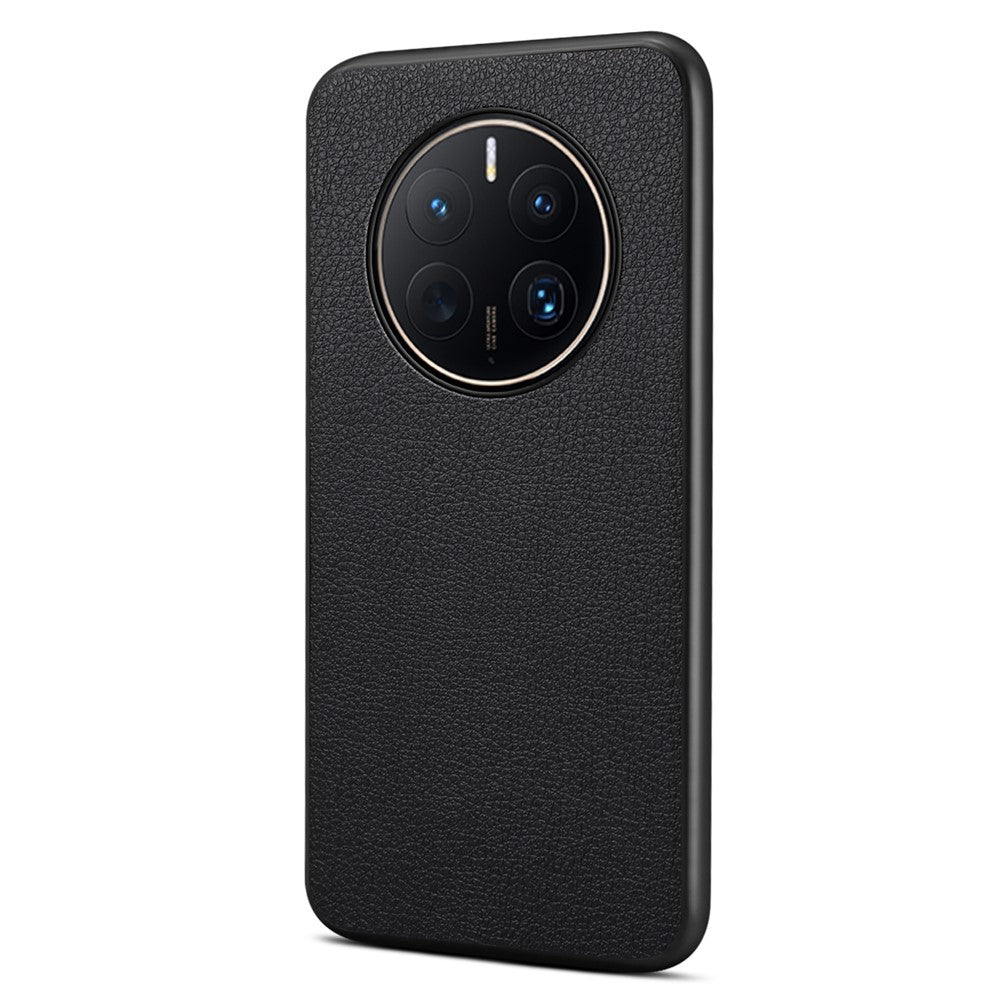 For Huawei Mate 50 Pro 4G Case Leather Coated PC+TPU Protective Phone Cover