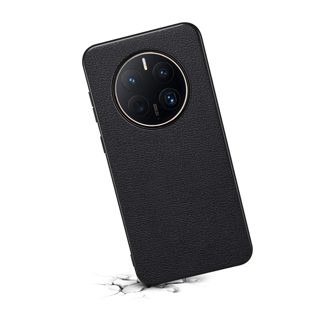 Huawei Mate 50 Pro 4G-skal Läderbelagt PC+TPU Skyddande mobilskal
