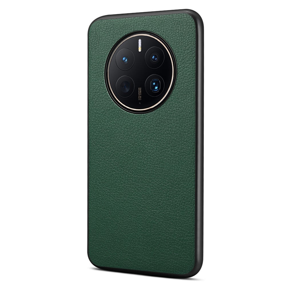 Huawei Mate 50 Pro 4G-skal Läderbelagt PC+TPU Skyddande mobilskal