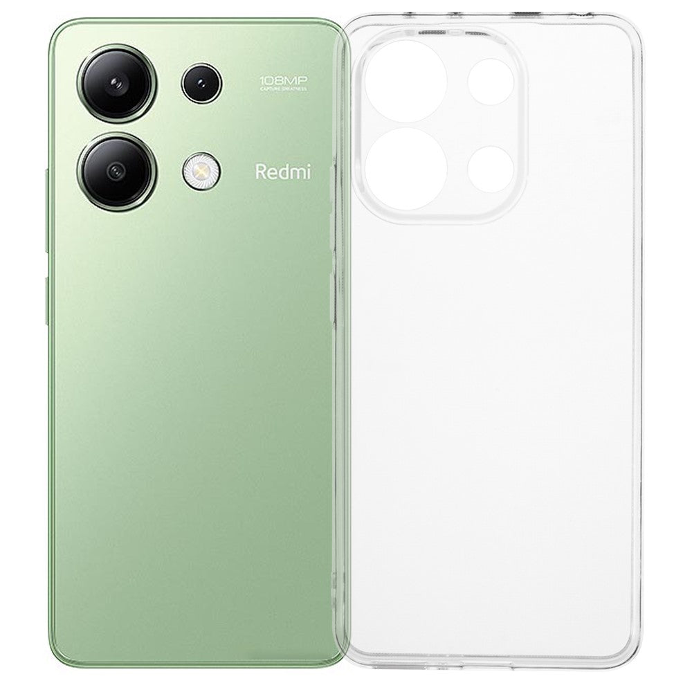 Xiaomi Redmi Note 13 4G TPU-skal, klart vattenstämpelfritt 2,0 mm skyddande mobilskal