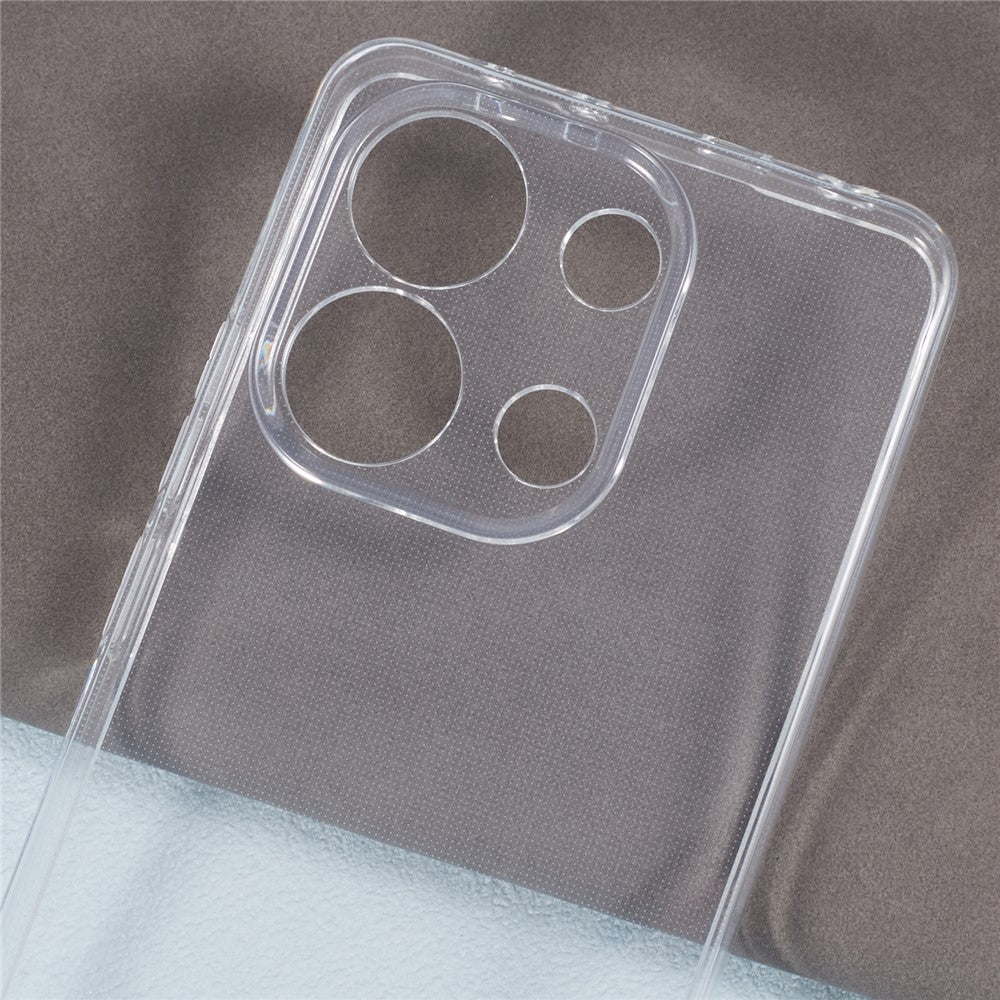 For Xiaomi Redmi Note 13 4G TPU Case Clear Watermark-Free 2.0mm Protective Phone Shell