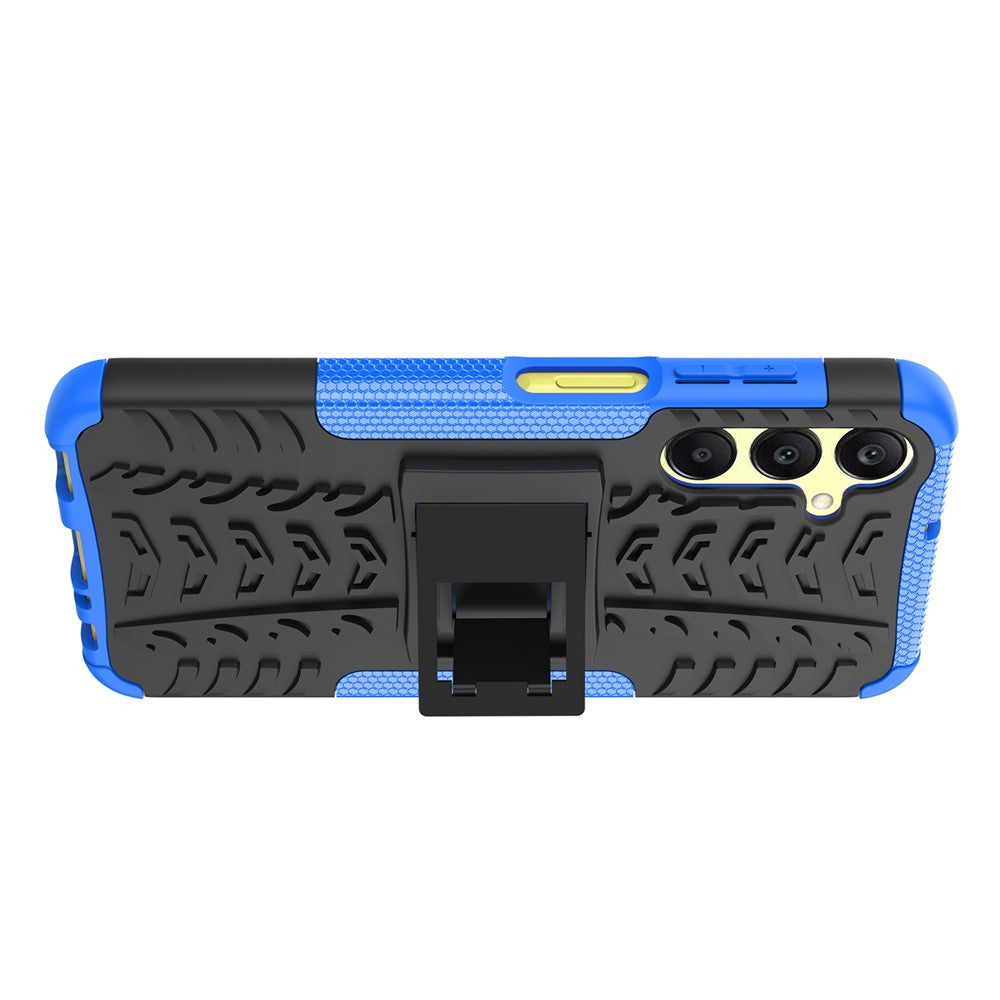 For Samsung Galaxy A25 5G (Global) (161.0 x 76.5 x 8.3mm) Case PC+TPU 2-in-1 Tire Texture Cover with Kickstand