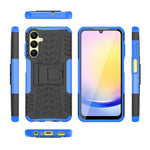 For Samsung Galaxy A25 5G (Global) (161.0 x 76.5 x 8.3mm) Case PC+TPU 2-in-1 Tire Texture Cover with Kickstand