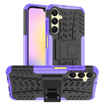 For Samsung Galaxy A25 5G (Global) (161.0 x 76.5 x 8.3mm) Case PC+TPU 2-in-1 Tire Texture Cover with Kickstand