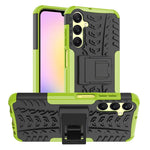 For Samsung Galaxy A25 5G (Global) (161.0 x 76.5 x 8.3mm) Case PC+TPU 2-in-1 Tire Texture Cover with Kickstand