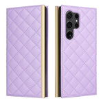 For Samsung Galaxy S24 Ultra Suction Cup PU Leather Phone Case Stand Wallet Phone Cover Shoulder Bag