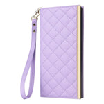 For Samsung Galaxy S24 Ultra Suction Cup PU Leather Phone Case Stand Wallet Phone Cover Shoulder Bag
