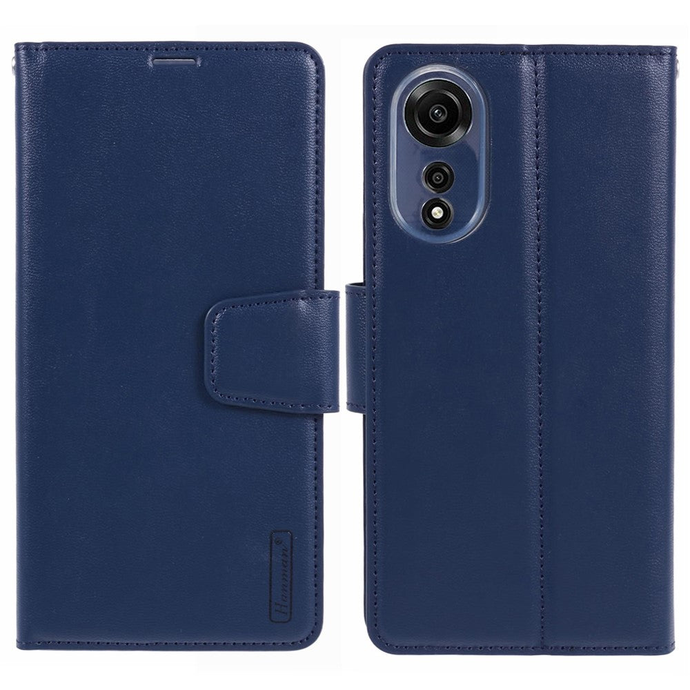 HANMAN Mill Series Flip Cover for Oppo A78 4G Wallet Phone Case PU Leather Stand Shell