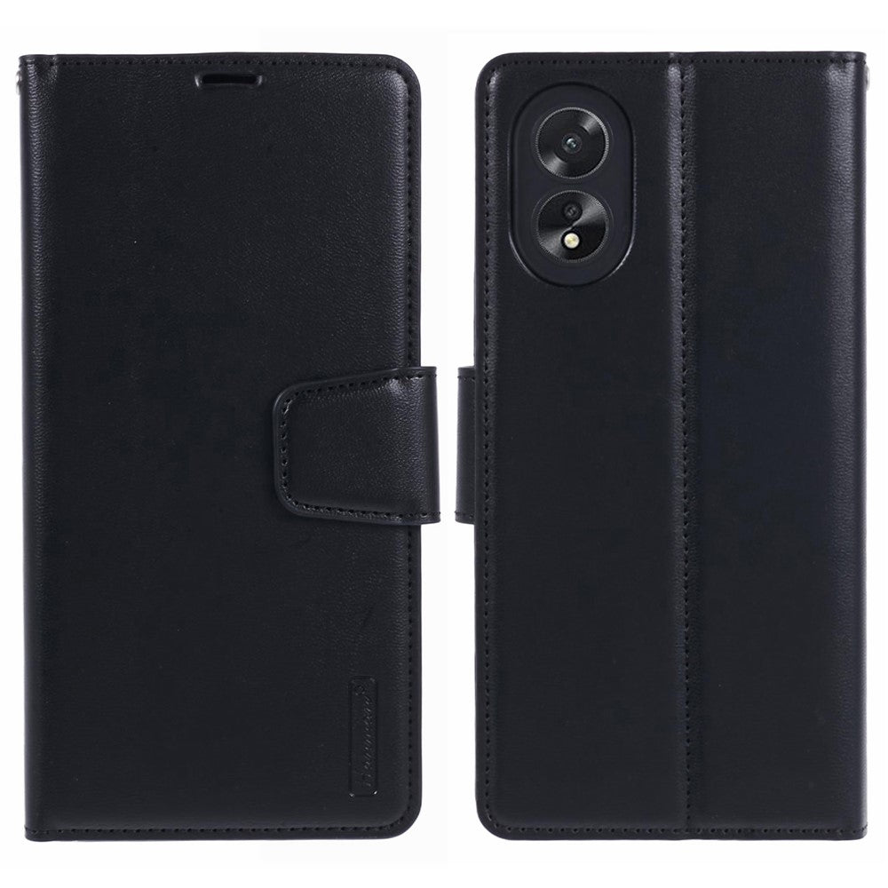 HANMAN Mill Series For Oppo A38 4G / A18 4G Phone Cover PU Leather Wallet Anti-drop Shell