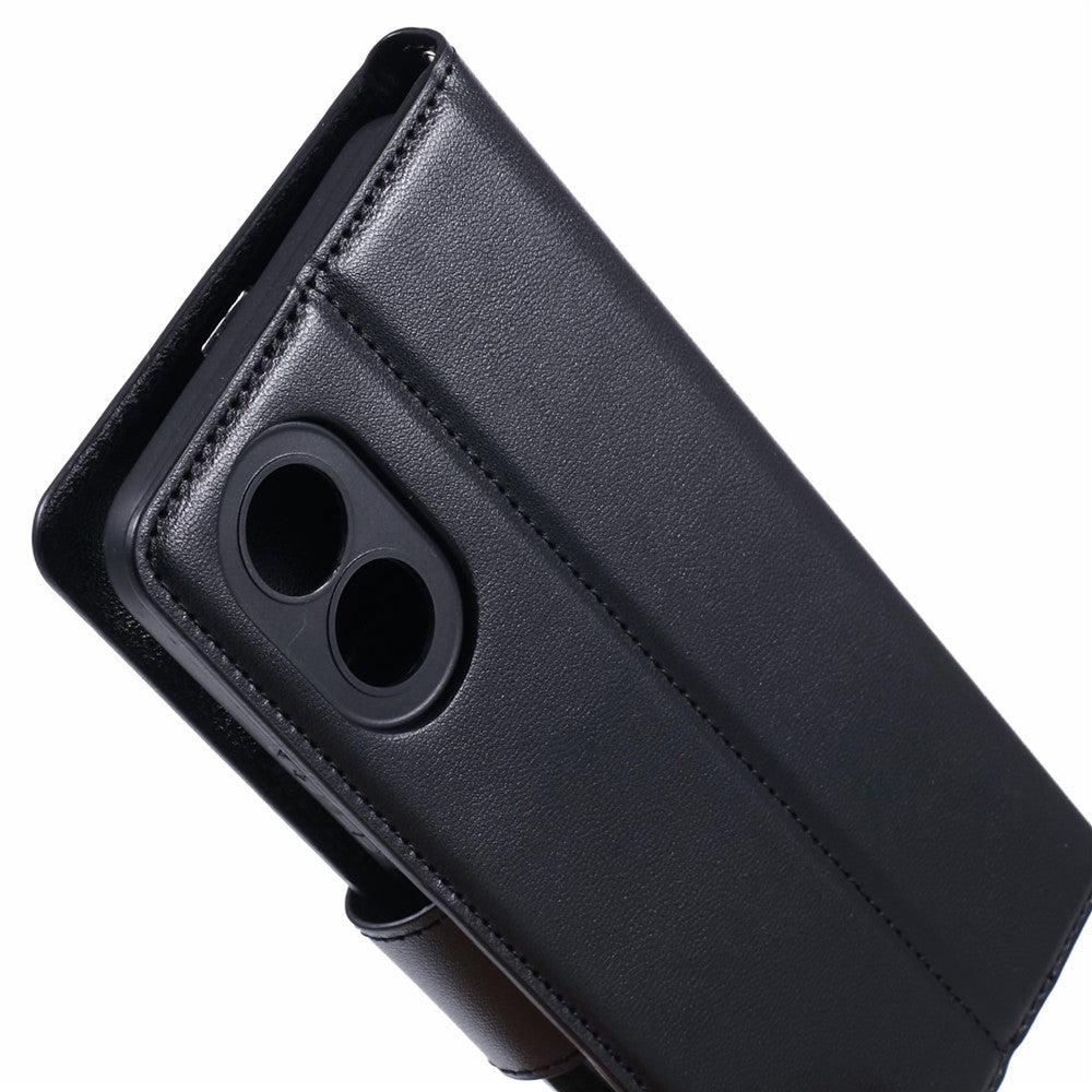 HANMAN Mill Series For Oppo A38 4G / A18 4G Phone Cover PU Leather Wallet Anti-drop Shell