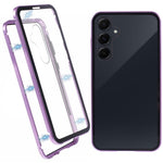 For Samsung Galaxy A55 5G Full Body Case Magnetic Tempered Glass Double-Sided Phone Case