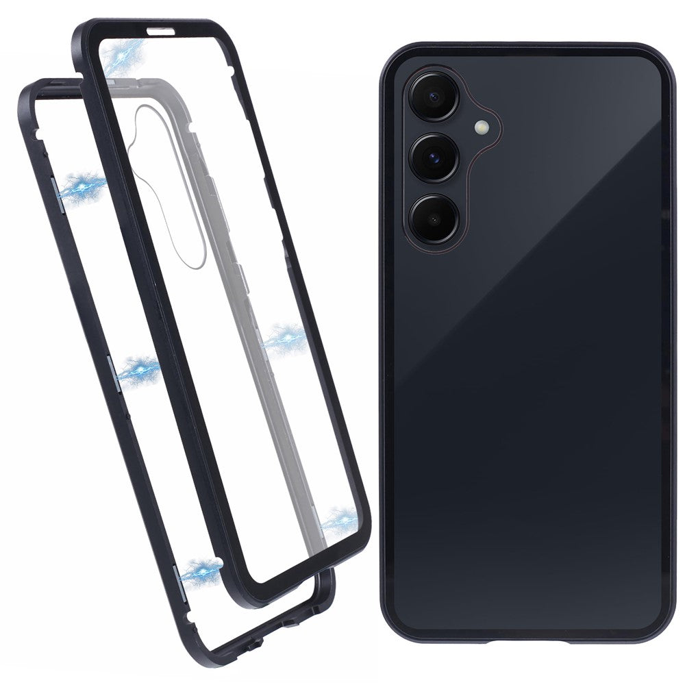 For Samsung Galaxy A55 5G Full Body Case Magnetic Tempered Glass Double-Sided Phone Case