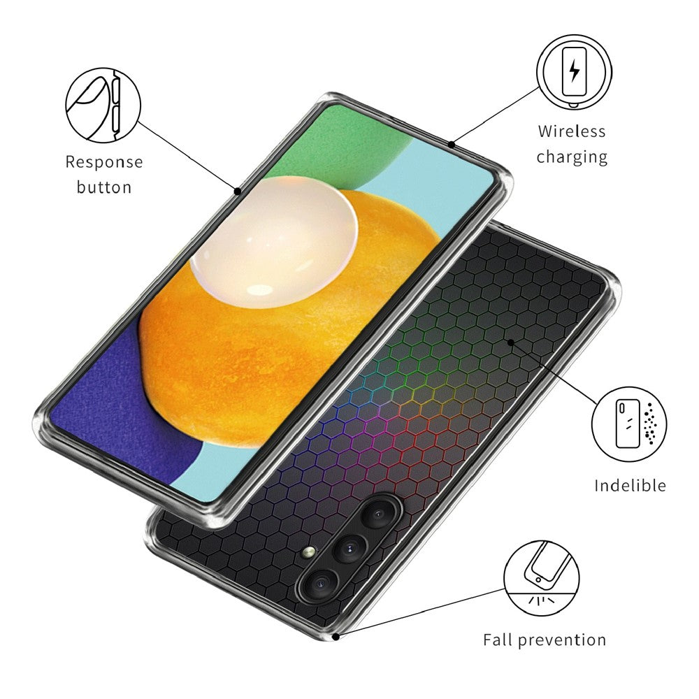 For Samsung Galaxy A25 5G (Global) (161.0 x 76.5 x 8.3mm) Case Shock-Absorbent TPU Pattern Printed Phone Cover