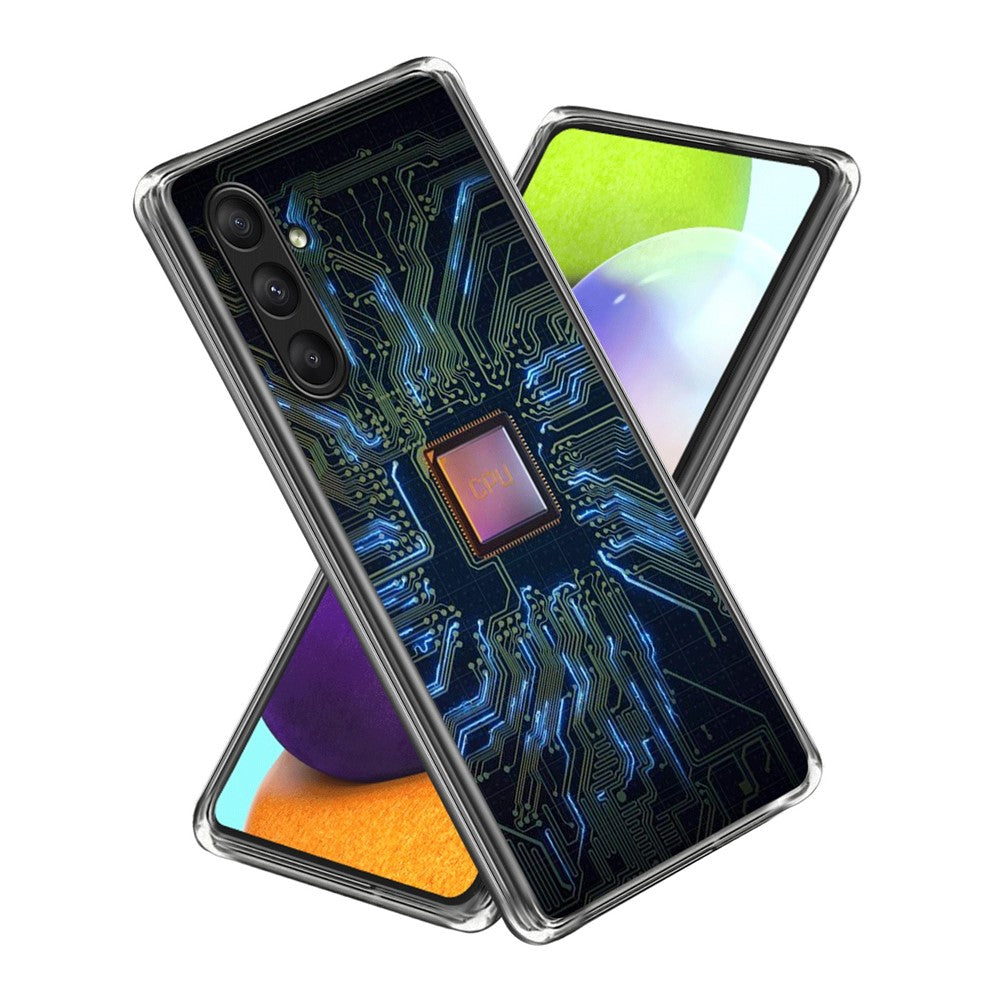 For Samsung Galaxy A25 5G (Global) (161.0 x 76.5 x 8.3mm) Case Shock-Absorbent TPU Pattern Printed Phone Cover