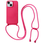 For iPhone 13 Crossbody Cover i Flydende Silikone Ultratyndt Stødabsorberende Telefoncover