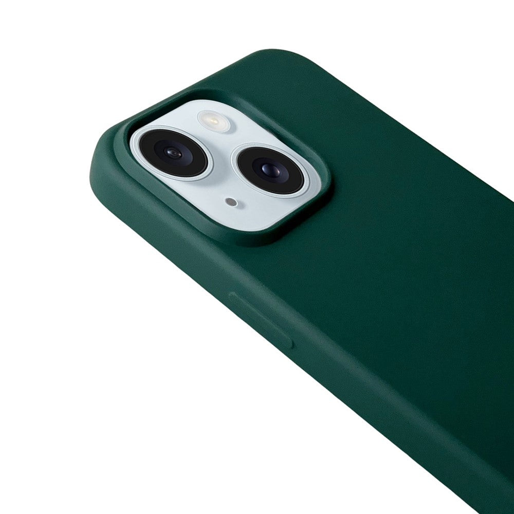 For iPhone 15 Case Liquid Silicone Soft Anti-Scratch Phone Cover with Crossbody Neck Strap