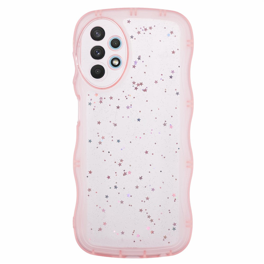 JTW Series for Samsung Galaxy A33 5G TPU Case Wavy Edge Glitter Stars Back Phone Cover