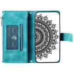 For Xiaomi Redmi Note 13 5G Case Mandala Imprinted Design Leather Wallet Phone Cover with Strap